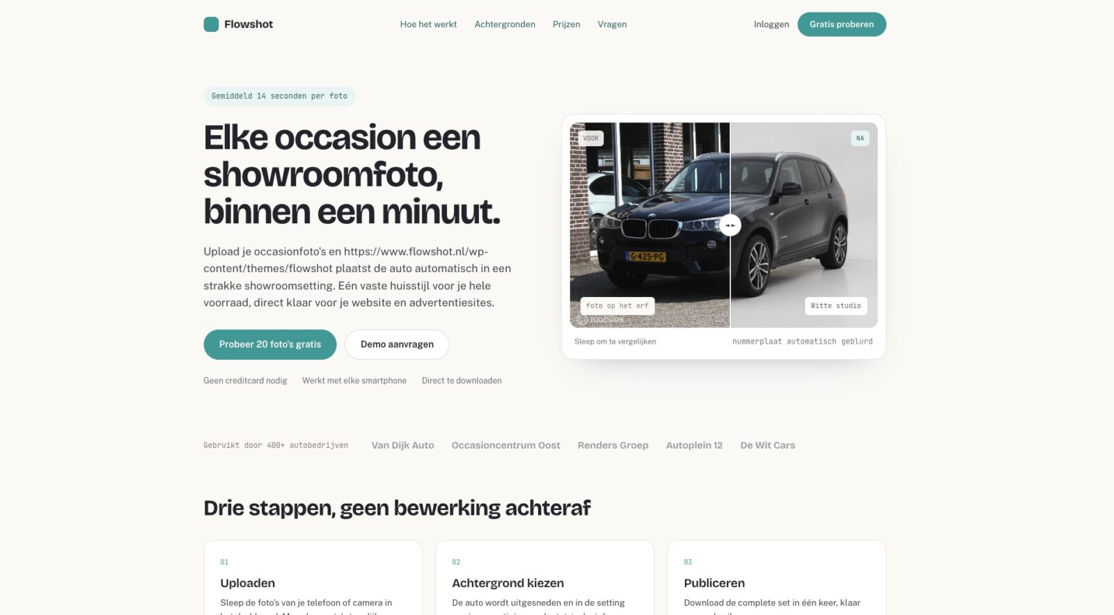 Screenshot flowshot.nl