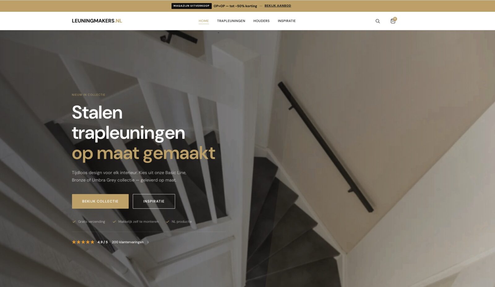 Screenshot leuningmakers.nl
